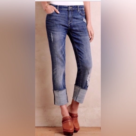 Anthropologie Denim - Pilcro & The Letterpress Hyphen Cuffed Crop Jeans